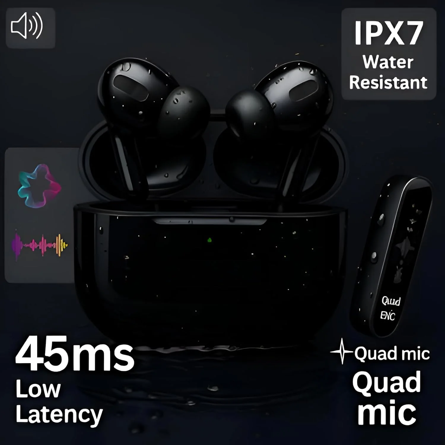 Pro 2 Wireless Bluetooth Earbuds with Deep Bass & Smart Touch Control - Image 5