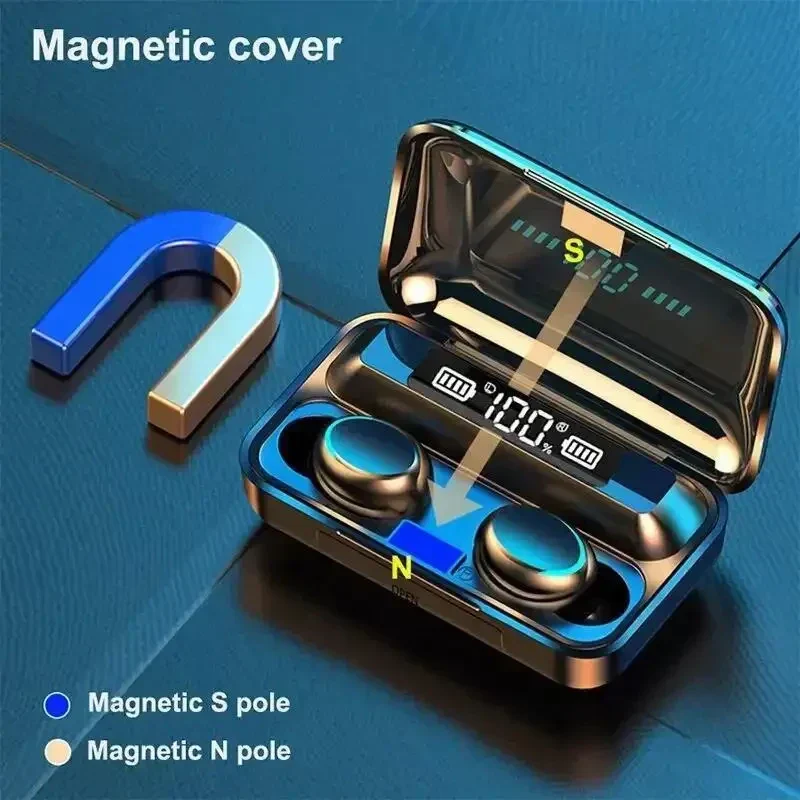 Wireless Watch Earpods With Charging Inbuilt Powerbank With Free Golden Analog Watch - Image 4